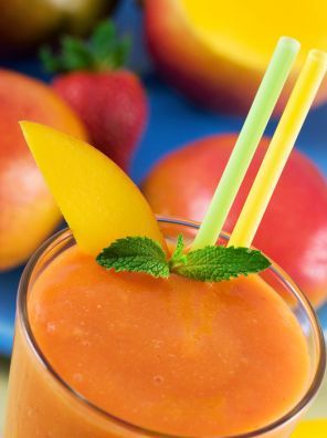 Aardbei-mango cocktail Cocktails zonder alcohol